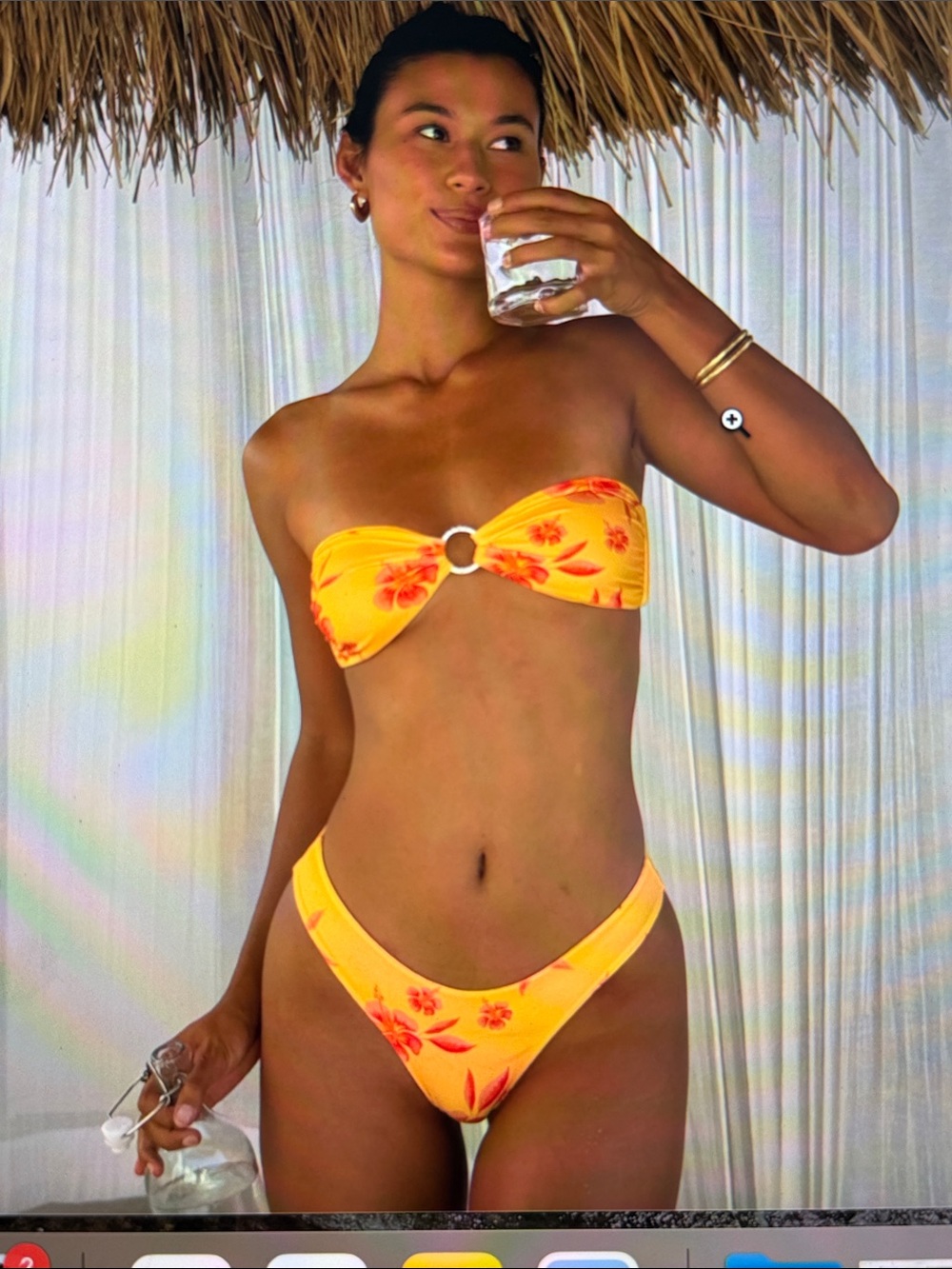 Leni Swims mini bottom reversible -Tropicale print